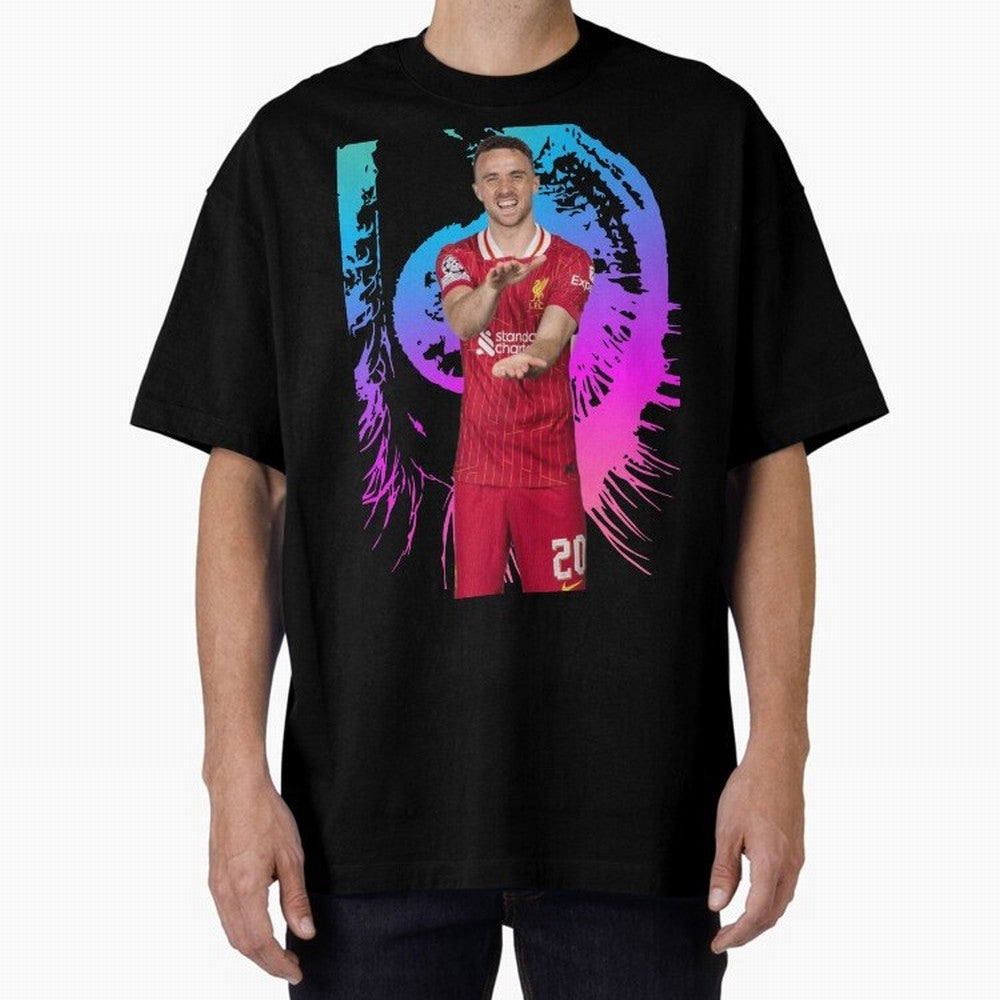 Diogo Jota Oversized T-Shirt Celebrate the Stars of Match Day Hype around FIFA World Cup 2026 USA Canada Mexico, Mbappe, Netherlands, Classic Soccer Heritage, Championship Pressure, Fan Loyalty and International Pride; Perfect for Supporters Who