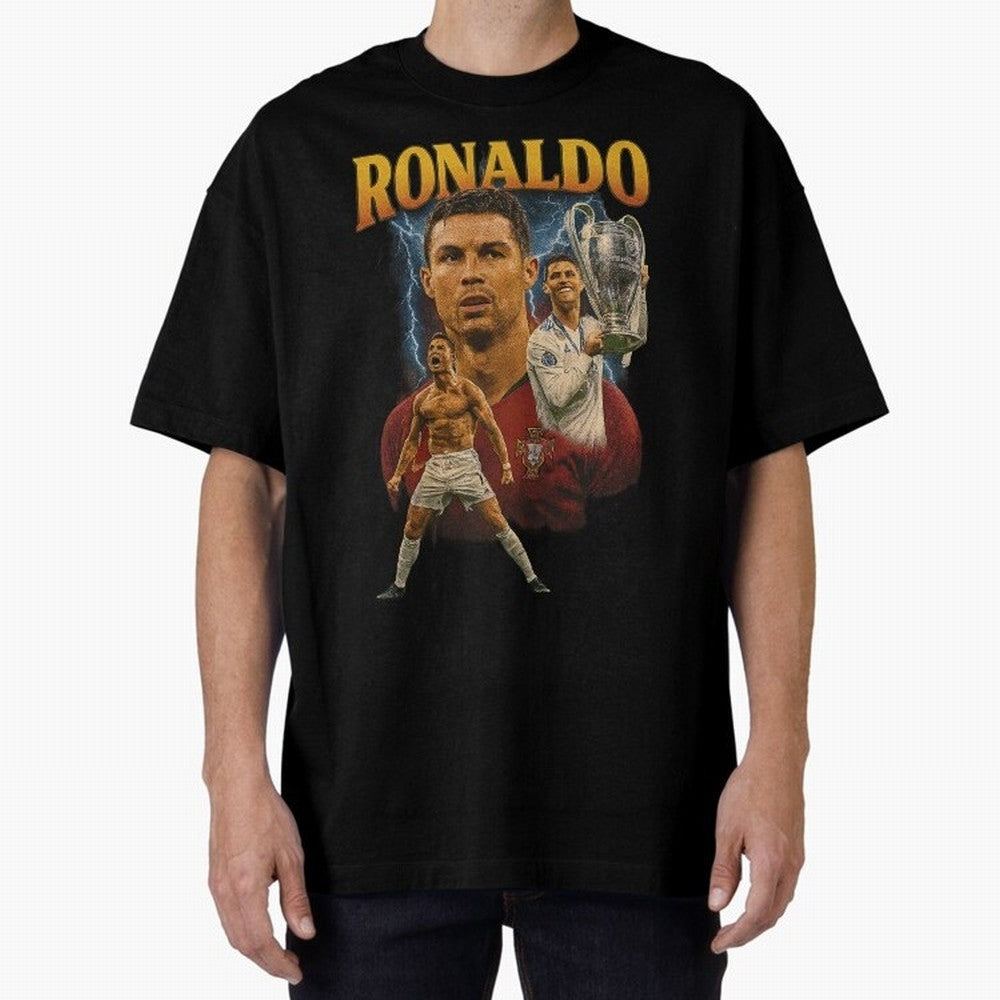 Cristiano Ronaldo CR7 Retro clothing | Vintage Football Legend Oversized T-Shirt Bring Legendary Rivalry Energy to FIFA World Cup 2026 Group Stage for Fans of Cristiano Ronaldo and Portugal, Spain and Germany, Bringing Match Day Excitement,