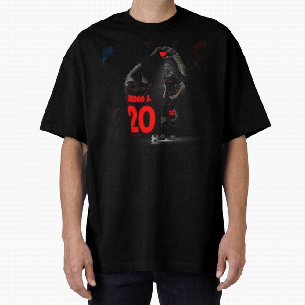 Diogo Jota poster Oversized T-Shirt Show Match Day Excitement for Match Day Hype around FIFA World Cup 2026, Messi, CR7 and Mbappe, Brazil, Portugal and Argentina, Championship Spirit, Famous Goals, Roaring Crowds and International Football Unity;