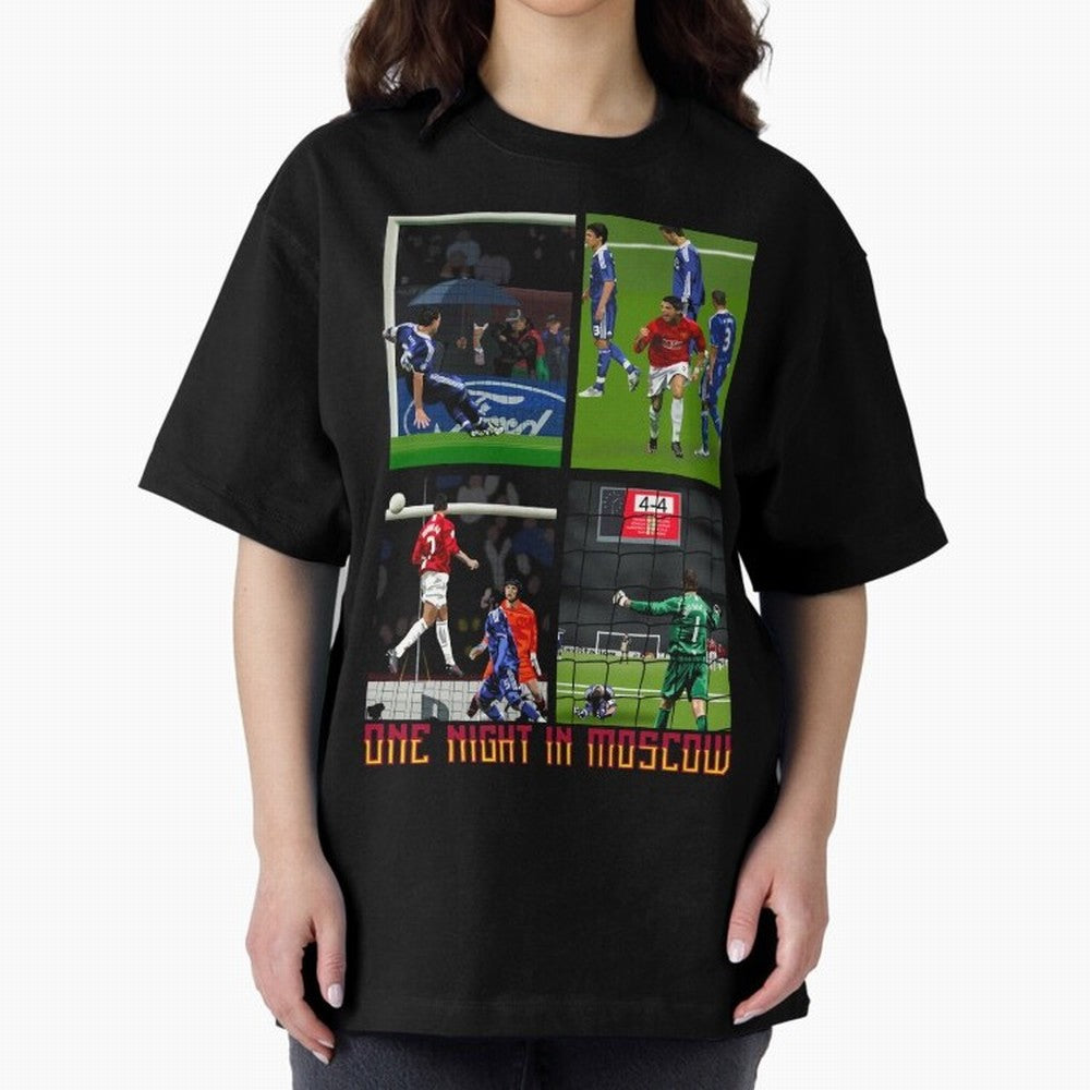 One Night in Moscow ¨C Manchester United 2008 Champions League Glory Artwork Oversized T-Shirt Wear the Spirit of FIFA World Cup 2026 Group Stage Built around CR7, Argentina, France and Brazil Energy, Championship Spirit, Famous Goals, Roaring