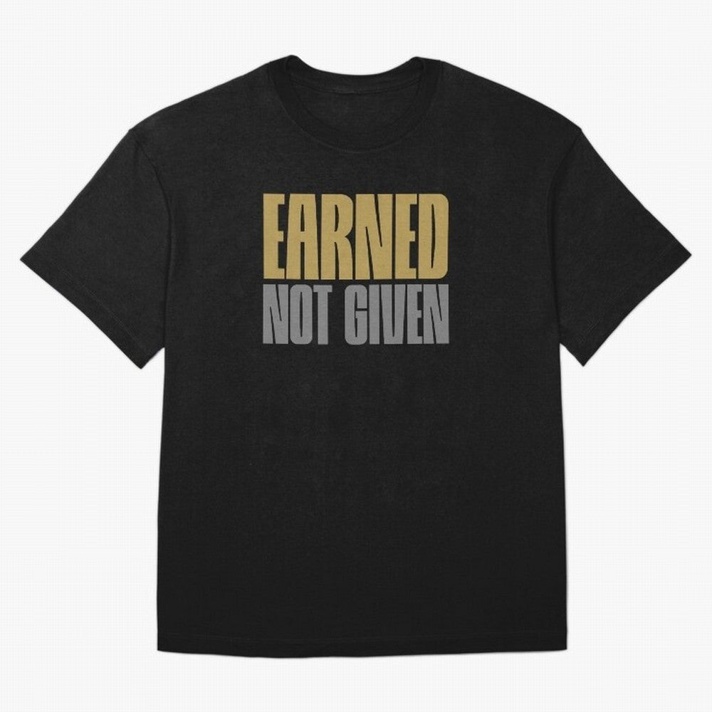 Earned not given Oversized T-Shirt Represent Football Lovers during FIFA World Cup 2026 Group Stage for Fans of Neymar and Argentina, Bringing Tournament Hype, Historic Matchups, Family Viewing Parties and Global Sports Pride; Created for Match Day