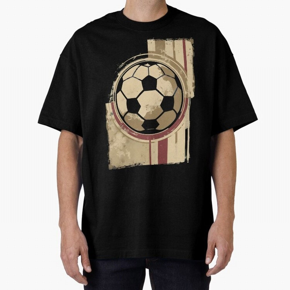 Soccer ball Oversized T-Shirt Celebrate Classic Football Spirit in FIFA World Cup 2026 USA Canada Mexico Spirit, with Spain and Netherlands, Messi and Cristiano Ronaldo, Supporter Pride, Iconic Celebrations, Legendary Names and Global Match Day