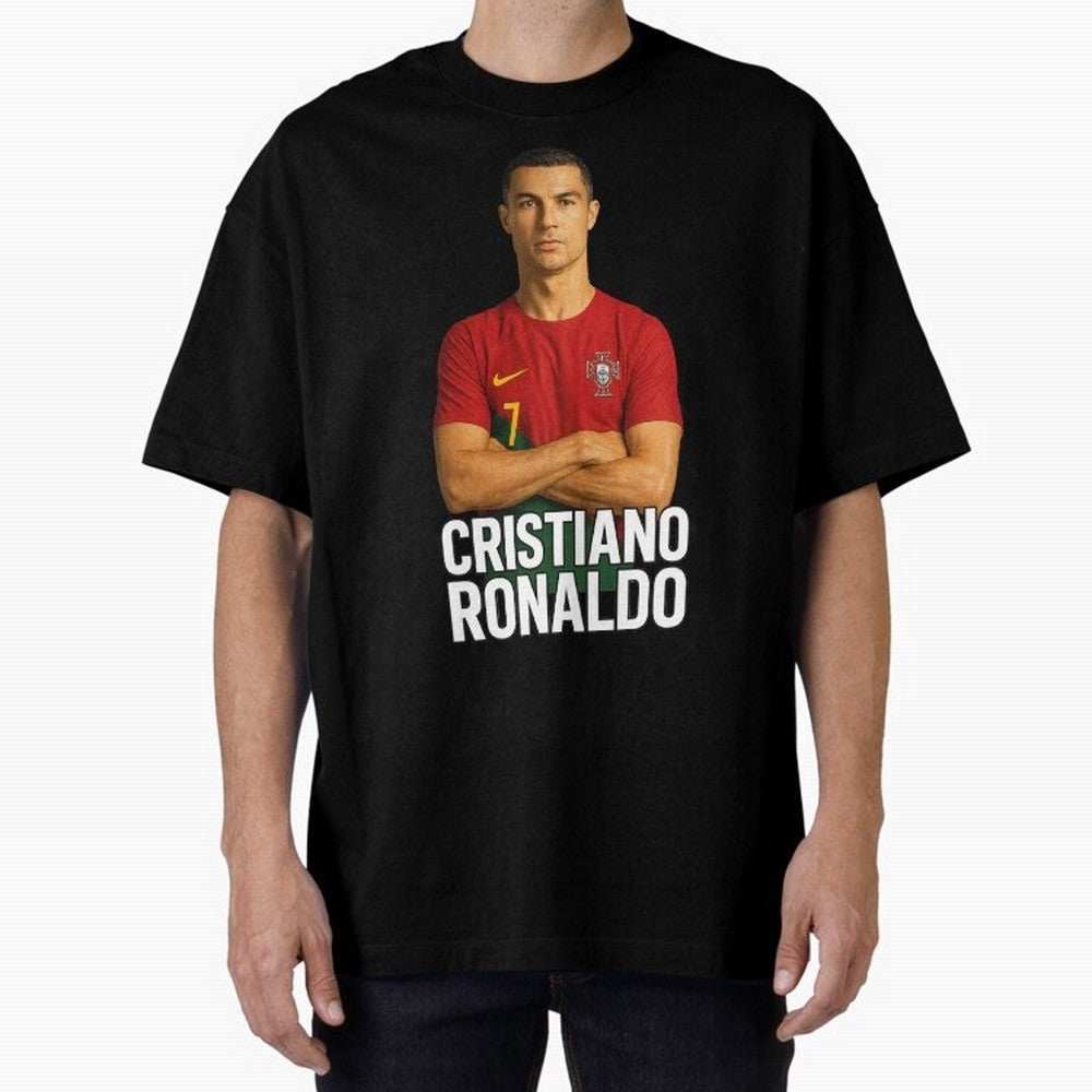 Cristiano Ronaldo Oversized T-Shirt Support the Legends of FIFA World Cup 2026 Group Stage Spirit, Driven by Netherlands, CR7, Stadium Chants, National Pride, Trophy Dreams and Unforgettable Football Memories; Ideal for Football Dads, Football