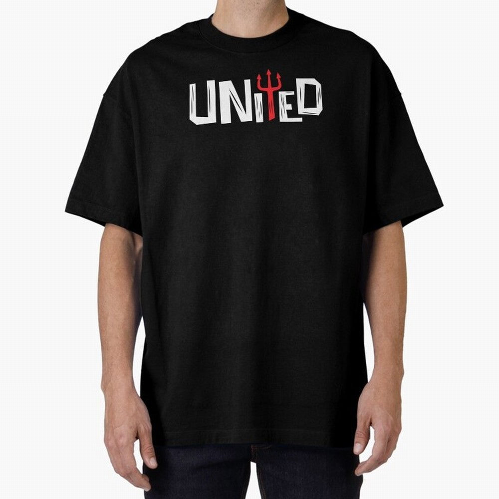 Manchester United - United Typography Oversized T-Shirt Represent Fans Who Live for the FIFA World Cup 2026 USA Canada Mexico Journey through Mbappe Highlights, Netherlands Pride, Stadium Memories, Football Loyalty, International Chants and