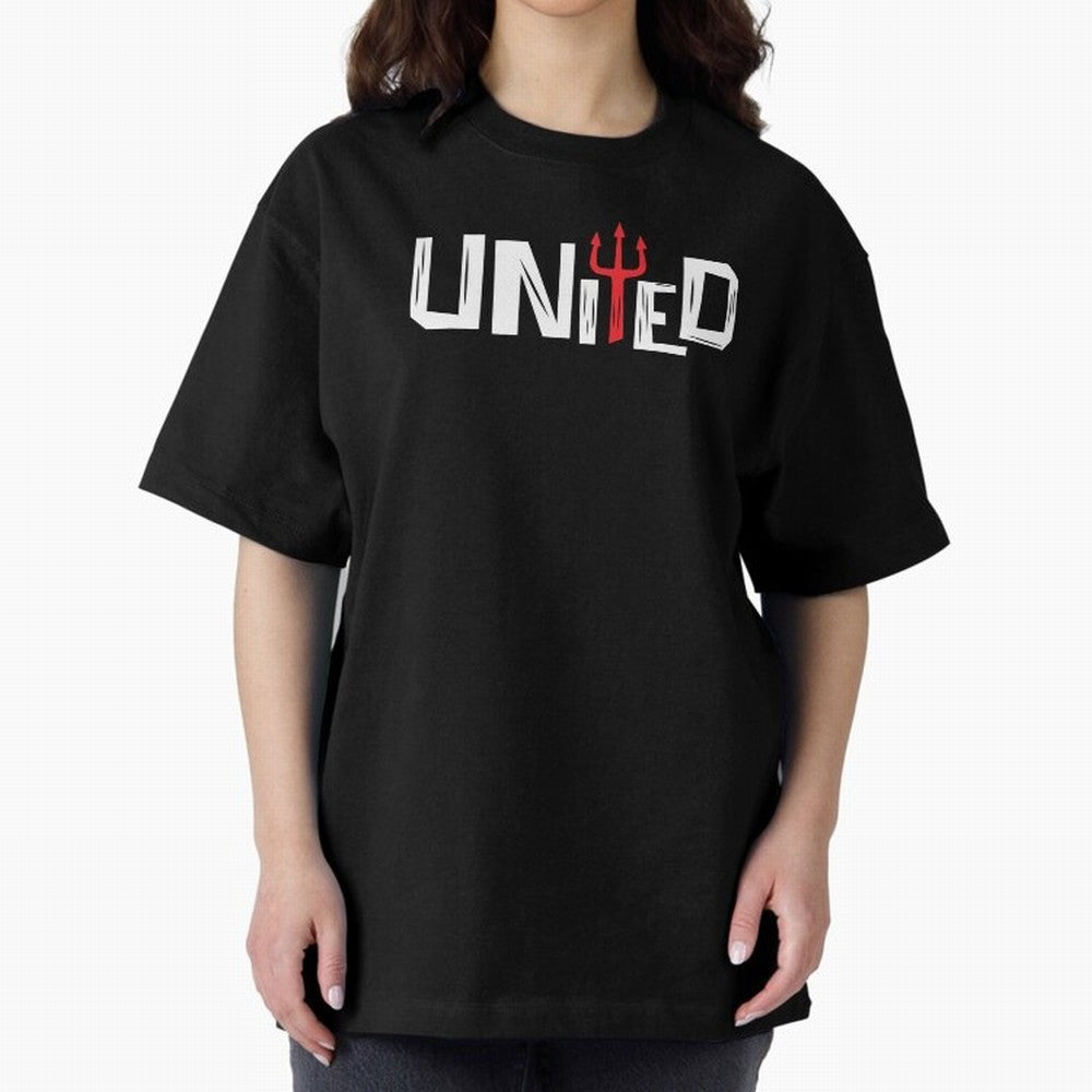 Manchester United - United Typography Oversized T-Shirt Represent Fans Who Live for the FIFA World Cup 2026 USA Canada Mexico Journey through Mbappe Highlights, Netherlands Pride, Stadium Memories, Football Loyalty, International Chants and