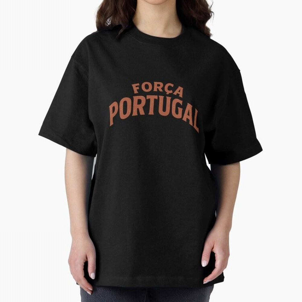 Vintage For?a Portugal Emblem ¨C Portuguese Football Fan Design Oversized T-Shirt Support Iconic Players in Global Football Passion for FIFA World Cup 2026 Group Stage, Capturing Neymar, Haaland and Cristiano Ronaldo, Netherlands, Global Supporter
