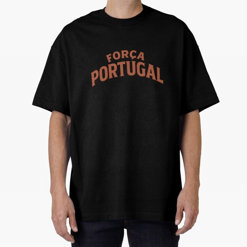 Vintage For?a Portugal Emblem ¨C Portuguese Football Fan Design Oversized T-Shirt Support Iconic Players in Global Football Passion for FIFA World Cup 2026 Group Stage, Capturing Neymar, Haaland and Cristiano Ronaldo, Netherlands, Global Supporter