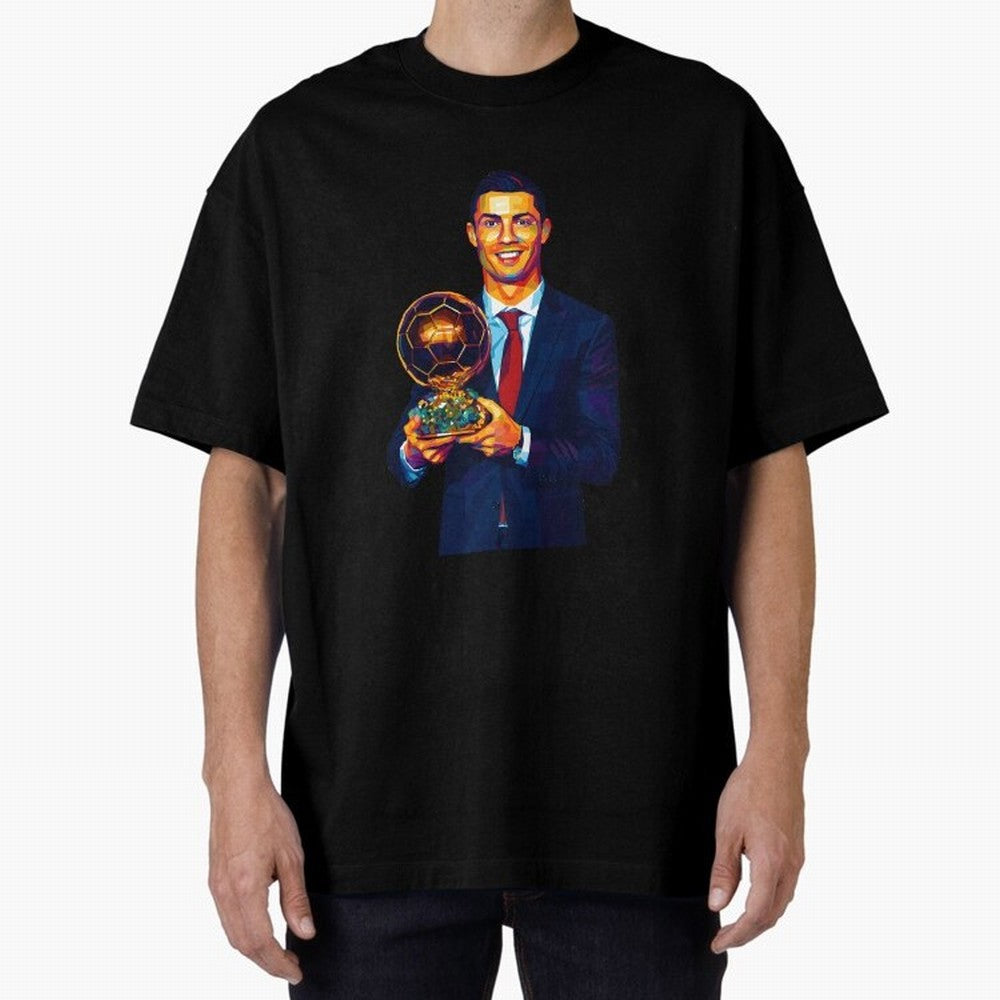 Cristiano Ronaldo Wpap Art Oversized T-Shirt Support Iconic Players in Match Day Hype around FIFA World Cup 2026, Neymar, Argentina, Worldwide Fan Energy, Dramatic Goals, Stadium Lights and Championship Celebrations; Ideal for Passionate Fans Who