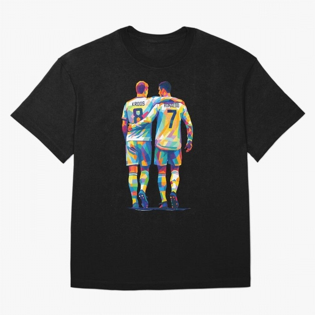 Cristiano Ronaldo & Toni Kroos Wpap Art Oversized T-Shirt Support the Legends of FIFA World Cup 2026 USA Canada Mexico for Fans of Messi, CR7 and Mbappe and Spain, Bringing Tournament Hype, Historic Matchups, Family Viewing Parties and Global