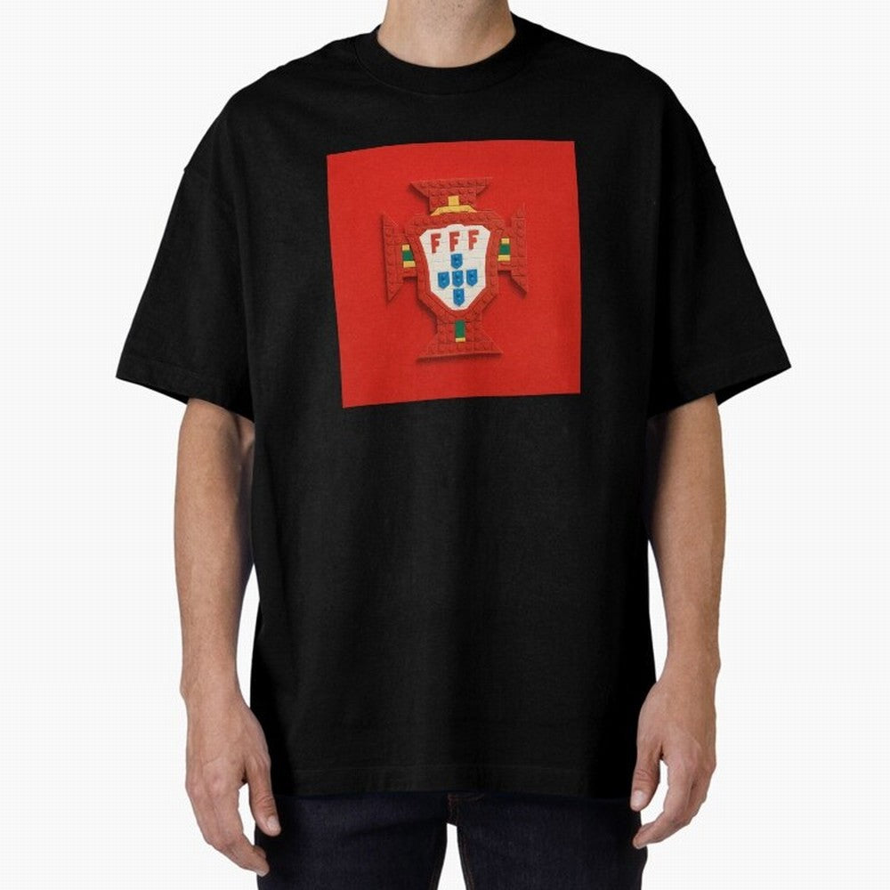 Portugal Blocks Oversized T-Shirt Feel the Heartbeat of Global Football Passion for FIFA World Cup 2026, Made for Messi, CR7 and Mbappe, Netherlands, Supporter Pride, Iconic Celebrations, Legendary Names and Global Match Day Energy; Perfect for