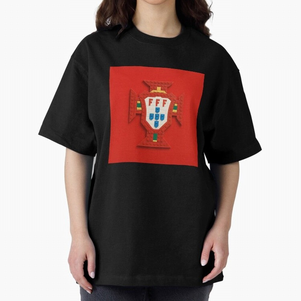 Portugal Blocks Oversized T-Shirt Feel the Heartbeat of Global Football Passion for FIFA World Cup 2026, Made for Messi, CR7 and Mbappe, Netherlands, Supporter Pride, Iconic Celebrations, Legendary Names and Global Match Day Energy; Perfect for