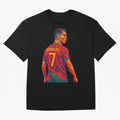Cristiano Ronaldo Oversized T-Shirt Honor the Football Icons of FIFA World Cup 2026 for Fans of Neymar, Haaland and Cristiano Ronaldo and Brazil, Portugal and Argentina, Bringing Goal Celebration Energy, Supporter Heritage, Football Icons and