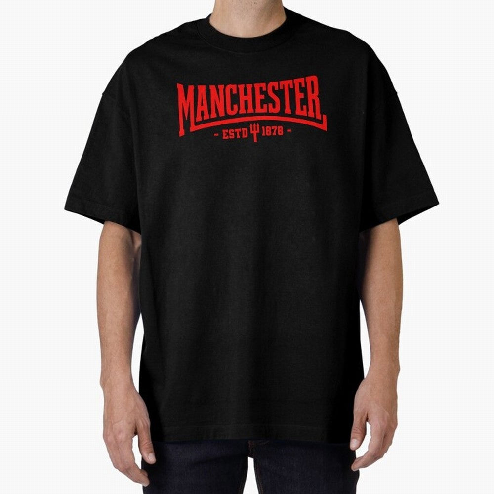 Manchester United 1878 Oversized T-Shirt Bring Bold Fan Energy to FIFA World Cup 2026 USA Canada Mexico for Fans of CR7 and Spain, Bringing Football History, Final Match Energy, Crowd Noise and Once in a Lifetime Moments; Ideal for Fans Who Follow