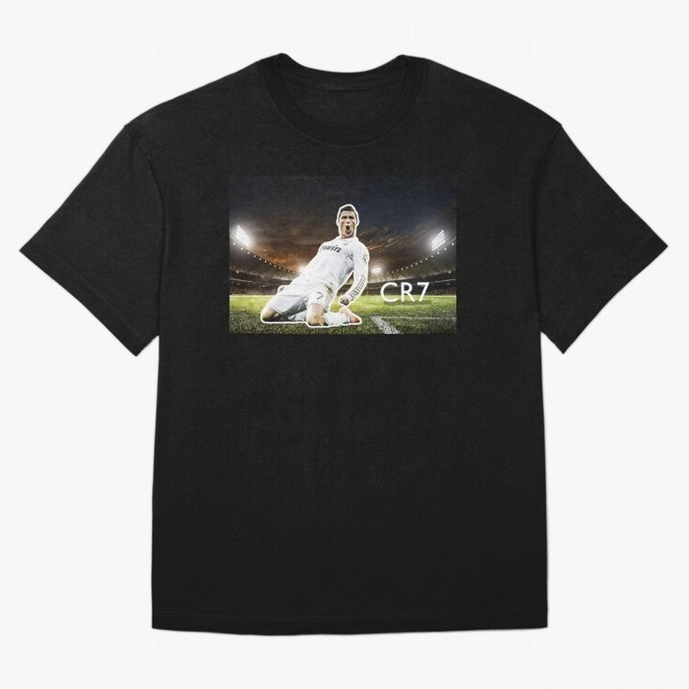 Cristiano Ronaldo Celebration Scene Oversized T-Shirt Celebrate the Next Chapter of FIFA World Cup 2026 USA Canada Mexico with Neymar, France and Portugal Energy, Champion Mindset, Group Stage Buzz, Knockout Tension and Passionate Fan Culture; Made