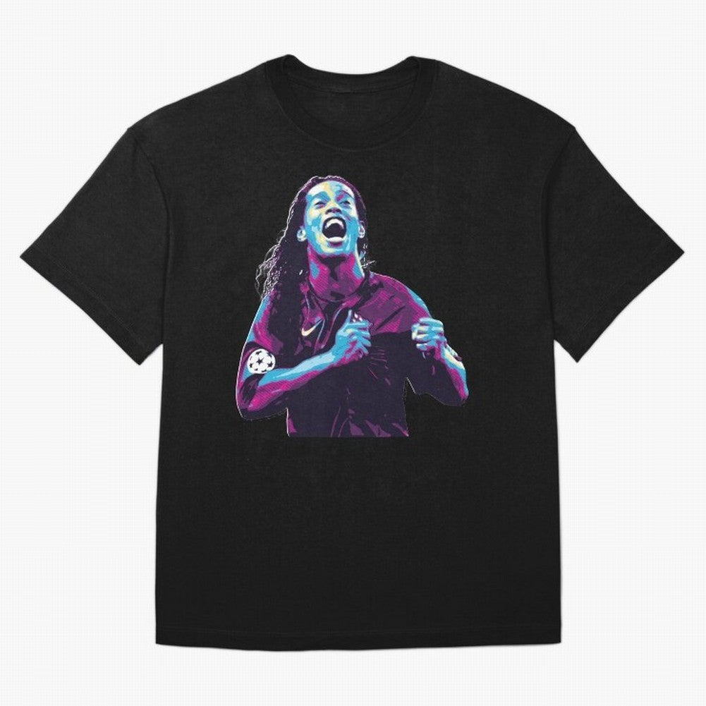 ronaldinho Oversized T-Shirt Celebrate the Next Chapter of FIFA World Cup 2026 for Fans of Haaland and France and Portugal, Bringing Retro Football Energy, Iconic Rivalries, Trophy Chase Drama and Stadium Atmosphere; Made for Die Hard Supporters,