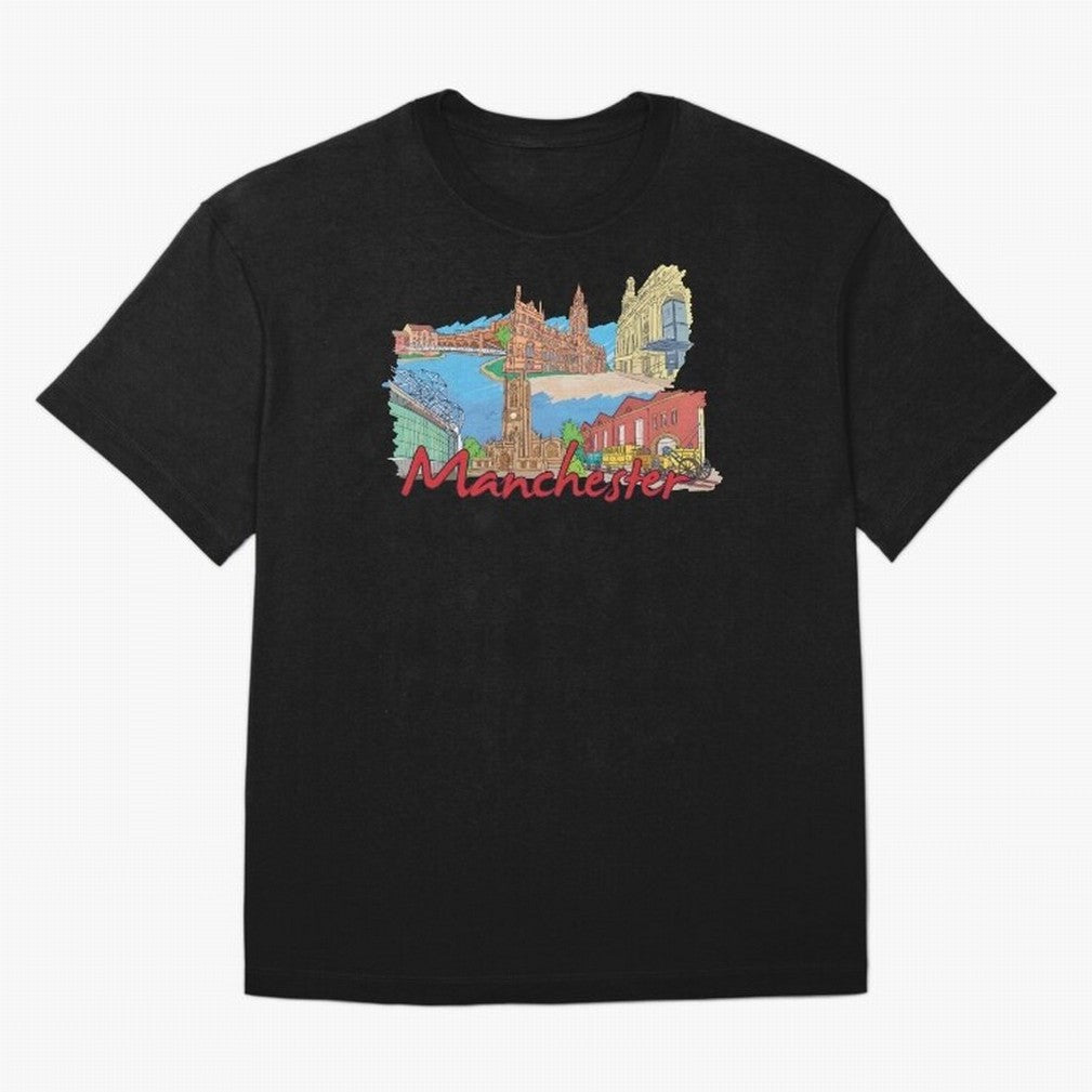 Manchester Oversized T-Shirt Bring World Football Passion into Match Day Hype around FIFA World Cup 2026 USA Canada Mexico, CR7, Spain, Vintage Soccer Flavor, Modern Football Stars, National Flags and Final Night Emotion; Made for Die Hard