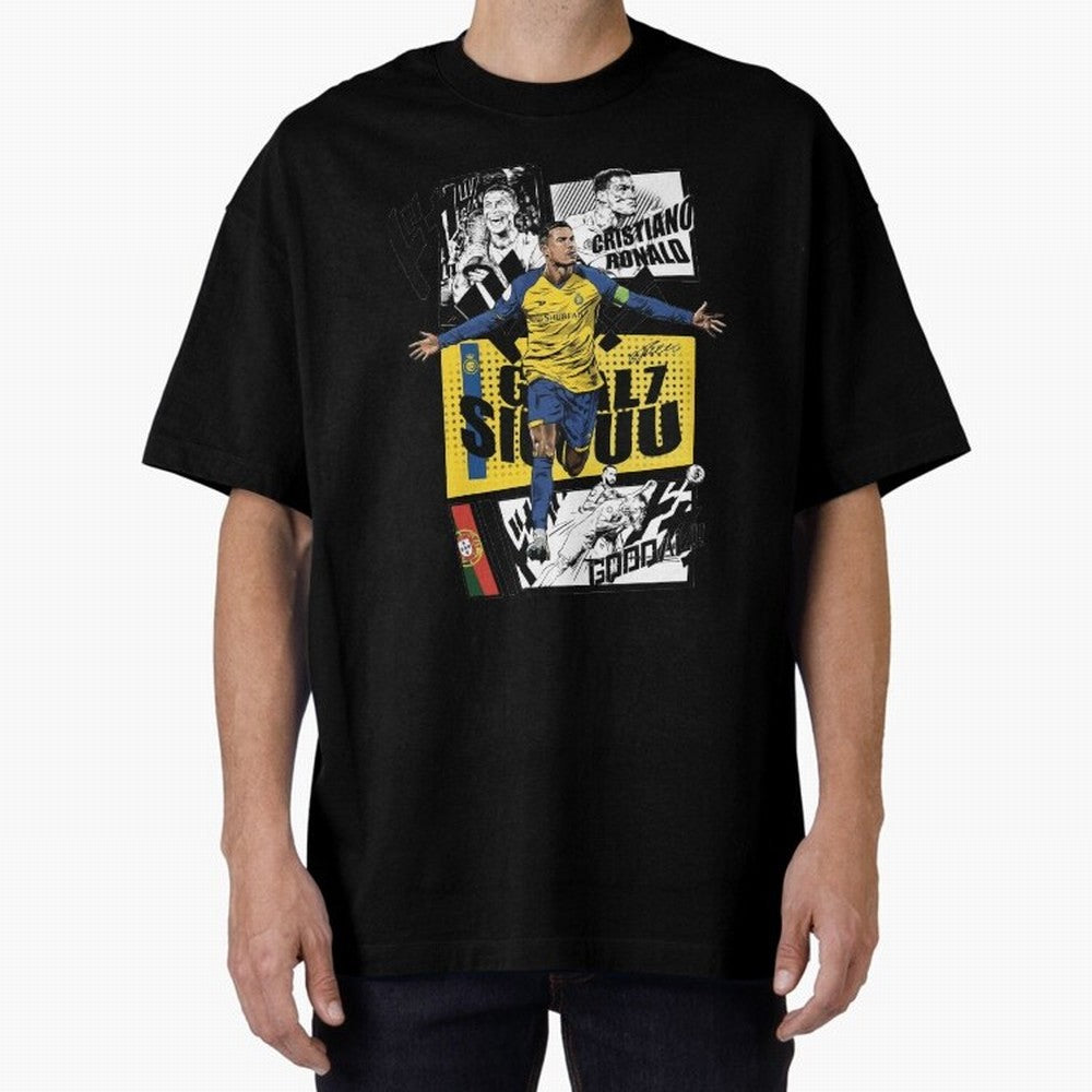 Cristiano Ronaldo CR7 Scorer Oversized T-Shirt Back the Journey through FIFA World Cup 2026 USA Canada Mexico Capturing Mbappe and Neymar, Portugal Energy, Tournament Hype, Historic Matchups, Family Viewing Parties and Global Sports Pride; Made for