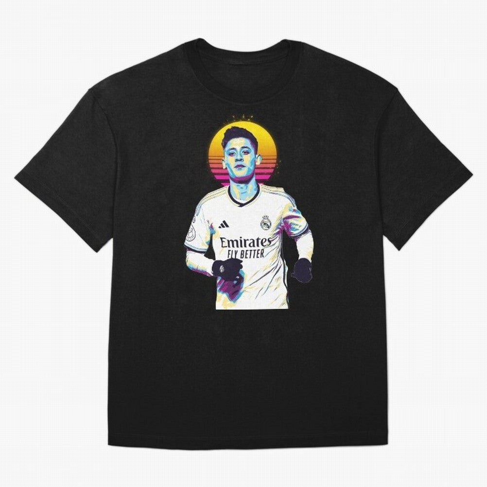 Arda Guler retro 80s Oversized T-Shirt Celebrate Every Goal in FIFA World Cup 2026 USA Canada Mexico with Mbappe and Neymar, Portugal, Spain and Germany Energy, Sports Nostalgia, International Competition, Famous Players and Unforgettable