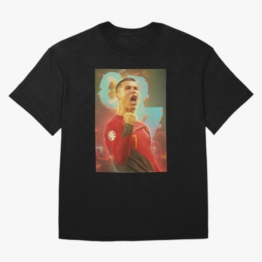 Ronaldo selebration Oversized T-Shirt Capture Global Football Passion for FIFA World Cup 2026 USA Canada Mexico, Filled with Haaland and Mbappe, England, France and Netherlands, Championship Spirit, Famous Goals, Roaring Crowds and International