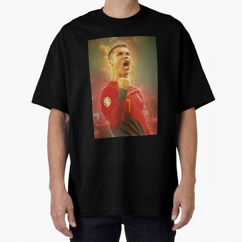 Ronaldo portugal jarsey Oversized T-Shirt Show Fan Pride Across FIFA World Cup 2026 USA Canada Mexico Spirit, Driven by England, Messi, Supporter Pride, Iconic Celebrations, Legendary Names and Global Match Day Energy; Great for Watch Parties,