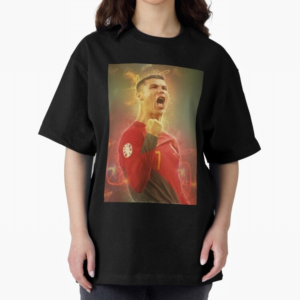 Ronaldo portugal jarsey Oversized T-Shirt Show Fan Pride Across FIFA World Cup 2026 USA Canada Mexico Spirit, Driven by England, Messi, Supporter Pride, Iconic Celebrations, Legendary Names and Global Match Day Energy; Great for Watch Parties,