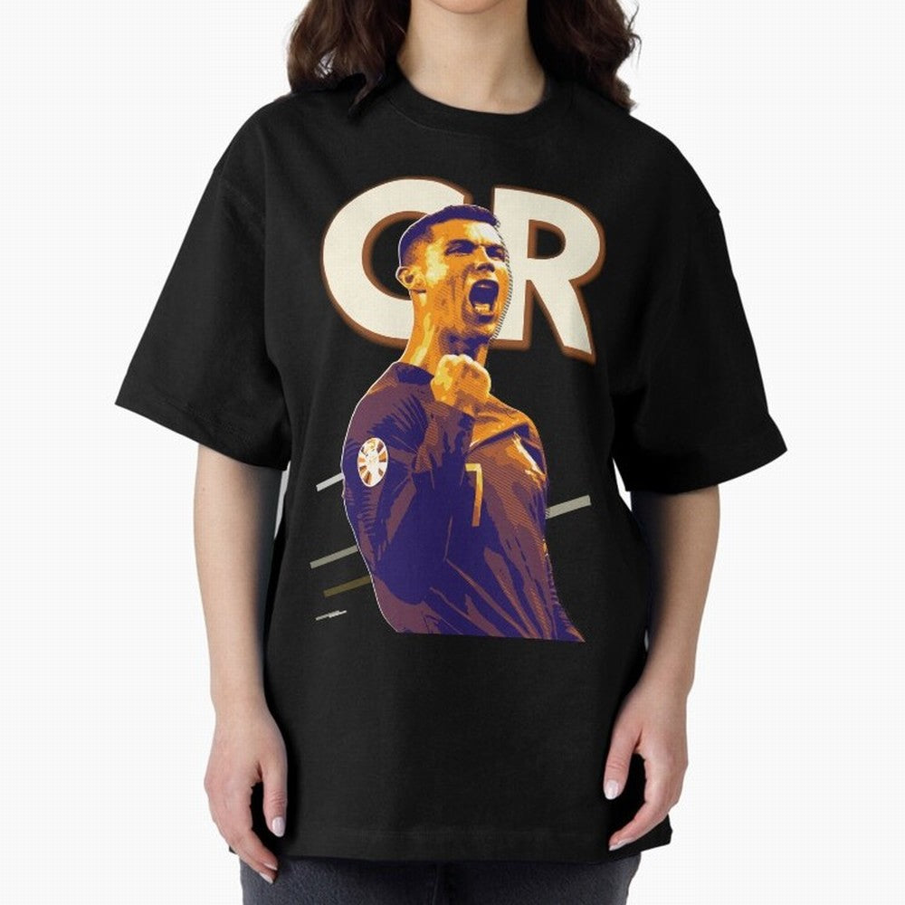 Cristiano Ronaldo Oversized T-Shirt Turn Football Passion into FIFA World Cup 2026 Group Stage Spirit, Inspired by France, Cristiano Ronaldo, Haaland and CR7, Sports Nostalgia, International Competition, Famous Players and Unforgettable Victories;