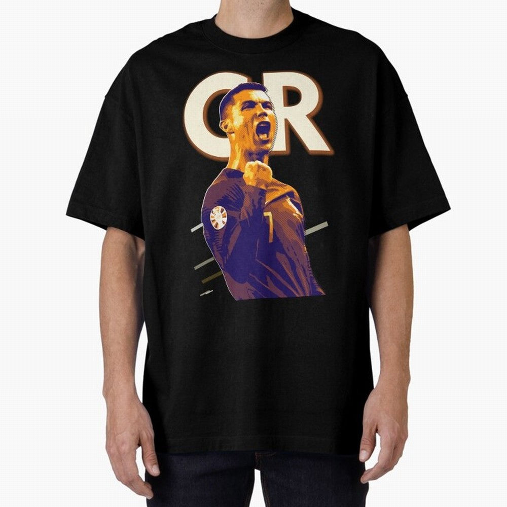 Cristiano Ronaldo Oversized T-Shirt Turn Football Passion into FIFA World Cup 2026 Group Stage Spirit, Inspired by France, Cristiano Ronaldo, Haaland and CR7, Sports Nostalgia, International Competition, Famous Players and Unforgettable Victories;