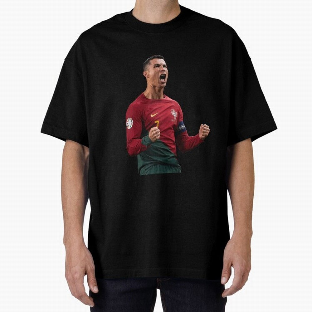 Cristiano Ronaldo T-Shirt Oversized T-Shirt Live the Energy of Global Football Passion for FIFA World Cup 2026 Group Stage, Built around Haaland, Brazil, Sports Nostalgia, International Competition, Famous Players and Unforgettable Victories; Made