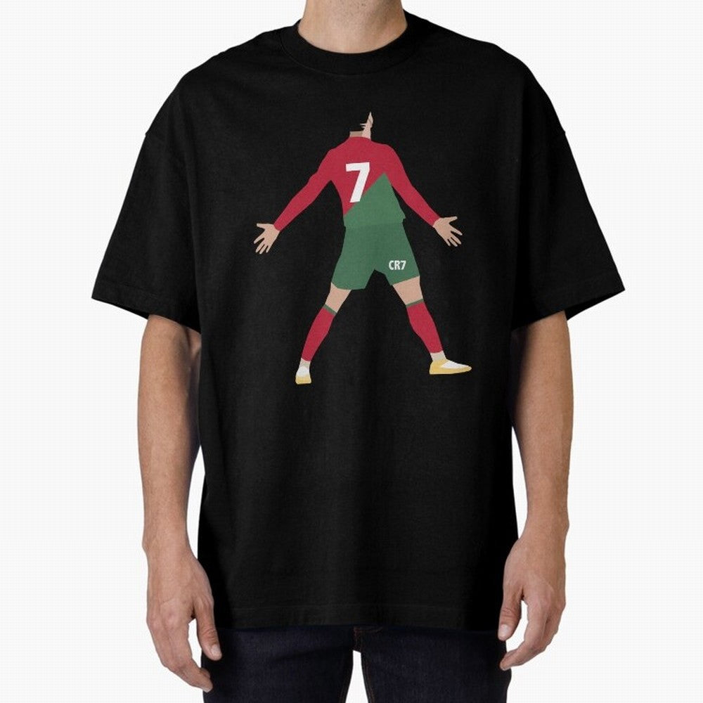 Cristiano Ronaldo illustration Oversized T-Shirt Join the Global Buzz around the FIFA World Cup 2026 USA Canada Mexico Journey through CR7 and Messi Highlights, Brazil Pride, Football Passion, Legendary Performances, Festival Vibes and Supporter