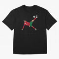 Ronaldo 910 Goal Bicycle Kick Oversized T-Shirt Share Match Day Hype around FIFA World Cup 2026, CR7, Portugal, Vintage Soccer Flavor, Modern Football Stars, National Flags and Final Night Emotion; Ideal for Fans Who Follow Messi, Cristiano