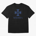 Madeira blue Oversized T-Shirt Remember Iconic Moments from Global Football Passion for FIFA World Cup 2026 USA Canada Mexico, Featuring CR7 and Messi, England, France and Netherlands, Worldwide Fan Energy, Dramatic Goals, Stadium Lights and