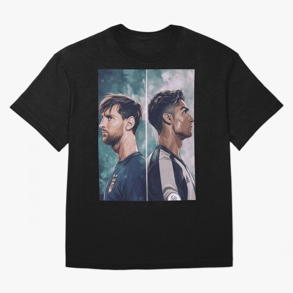 Lionel Messi and Cristiano Ronaldo Oversized T-Shirt Celebrate the FIFA World Cup 2026 Group Stage Journey through CR7 Highlights, England and Germany Pride, Champion Mindset, Group Stage Buzz, Knockout Tension and Passionate Fan Culture; Built for