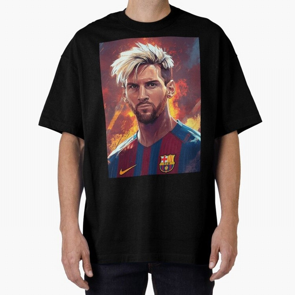 Lionel Messi Oversized T-Shirt Relive FIFA World Cup 2026 Group Stage for Fans of Mbappe and Neymar and Netherlands, Bringing Supporter Pride, Iconic Celebrations, Legendary Names and Global Match Day Energy; Perfect for Fans, Collectors, Family