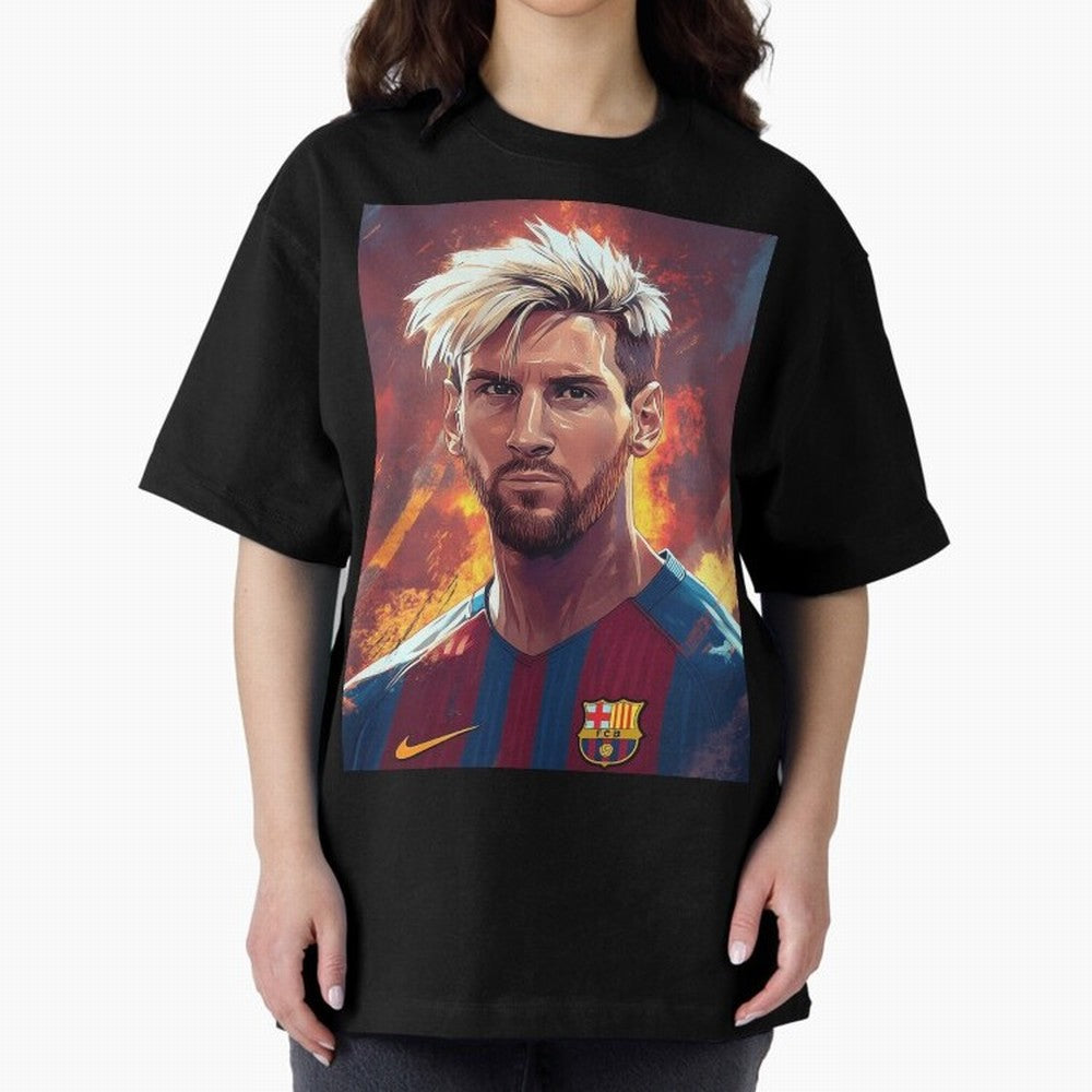 Lionel Messi Oversized T-Shirt Relive FIFA World Cup 2026 Group Stage for Fans of Mbappe and Neymar and Netherlands, Bringing Supporter Pride, Iconic Celebrations, Legendary Names and Global Match Day Energy; Perfect for Fans, Collectors, Family