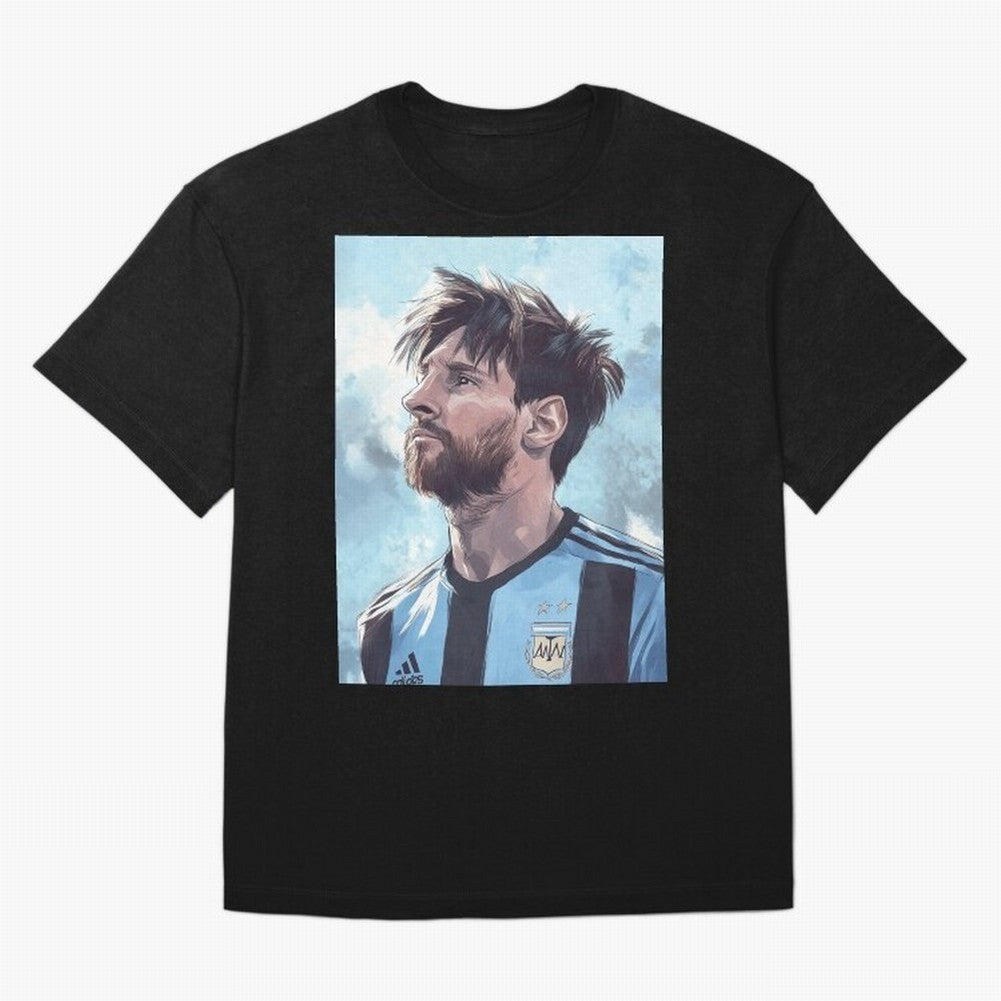 Lionel Messi Oversized T-Shirt Stand Out with Spirit from FIFA World Cup 2026 Group Stage for Fans of Mbappe and Neymar and Brazil, Bringing Tournament Hype, Historic Matchups, Family Viewing Parties and Global Sports Pride; Great for Supporters