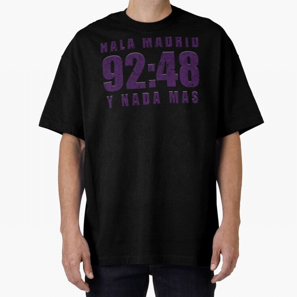 La Decima ChL 92:48 Madrid Hala Madrid Y Nada Mas History Made Madrid Bernabeu Football Soccer Legendary Oversized T-Shirt Feel the Trophy Chase of Global Football Passion for FIFA World Cup 2026 USA Canada Mexico, Filled with Cristiano Ronaldo,