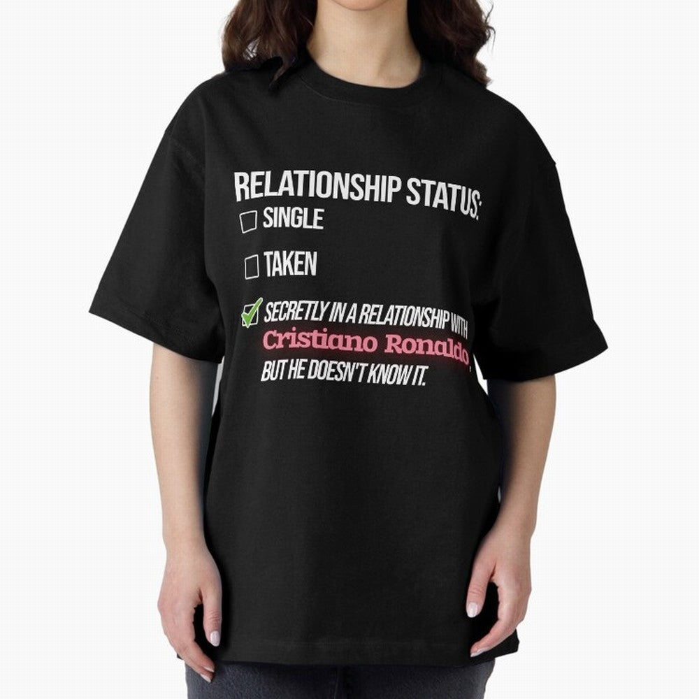 Relationship with Cristiano Ronaldo Oversized T-Shirt Back the Journey through Global Football Passion for FIFA World Cup 2026 Group Stage, Connected to CR7 and Messi, Germany, Match Day Excitement, Supporter Culture, Golden Goals and Global
