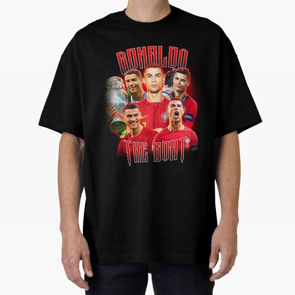 Cristiano Ronaldo Vintage Style Tee, Bootleg Tee, Bootleg T Shirt, Rap Tee Oversized T-Shirt Discover Match Day Hype around FIFA World Cup 2026 Group Stage, Messi, CR7 and Mbappe, England and Germany, Worldwide Fan Energy, Dramatic Goals, Stadium