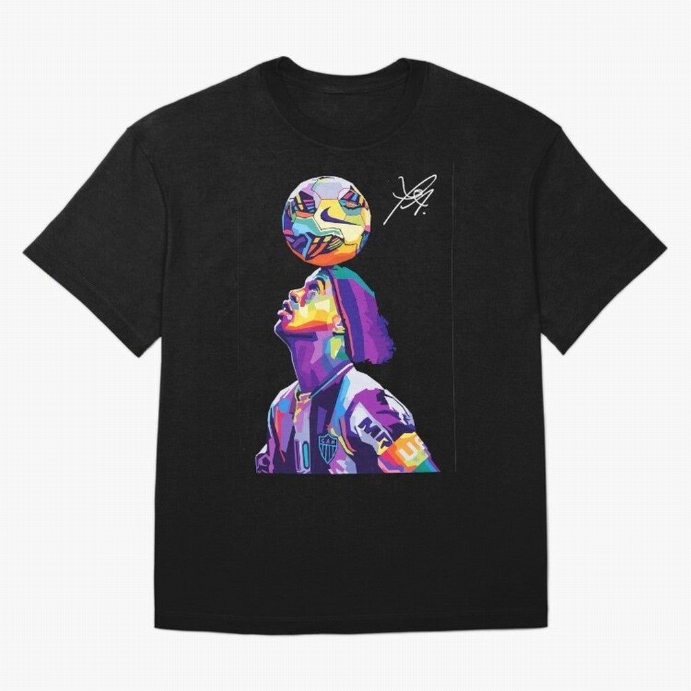 Ronaldinho Wpap Pop Art Oversized T-Shirt Relive the Noise and Pride of FIFA World Cup 2026 Spirit, Made for England, France and Netherlands, Neymar, Football Passion, Legendary Performances, Festival Vibes and Supporter Community; Perfect for