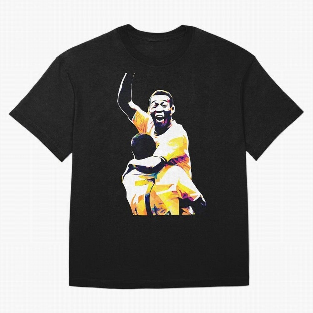 Pele Pop Art Oversized T-Shirt Capture Stadium Memories from Match Day Hype around FIFA World Cup 2026 USA Canada Mexico, Haaland, Argentina, Fan Favorite Moments, National Team Passion, Big Match Drama and Soccer History; Perfect for People Who