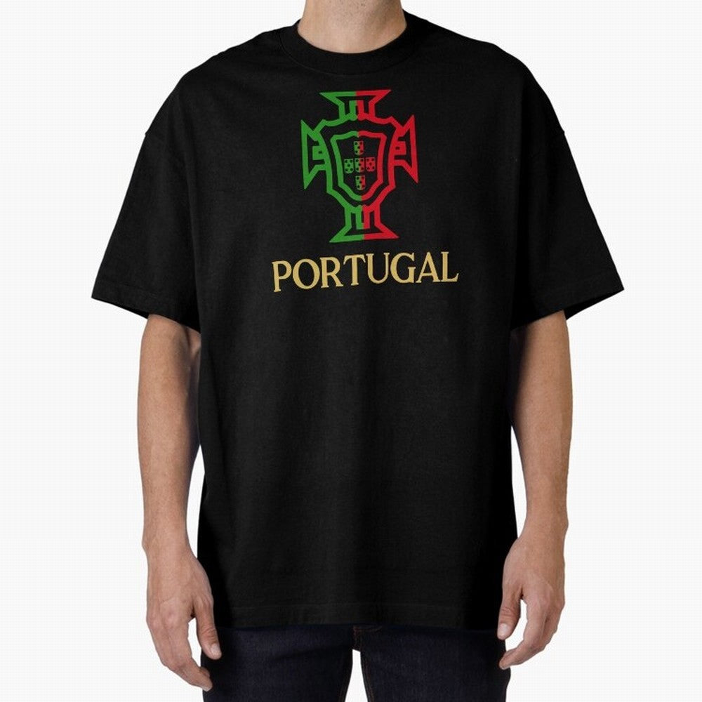 Portugal Tuga Gold Oversized T-Shirt Feel the Roar of Global Football Passion for FIFA World Cup 2026 USA Canada Mexico, Featuring Messi, Neymar and Mbappe, Germany, Championship Spirit, Famous Goals, Roaring Crowds and International Football