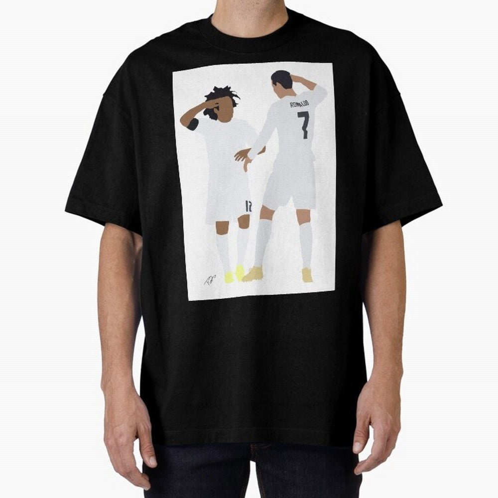Ronaldo & Marcelo Oversized T-Shirt Honor Champions and Dreams in the FIFA World Cup 2026 USA Canada Mexico Journey through Messi and Cristiano Ronaldo Highlights, Spain and Netherlands Pride, Champion Mindset, Group Stage Buzz, Knockout Tension