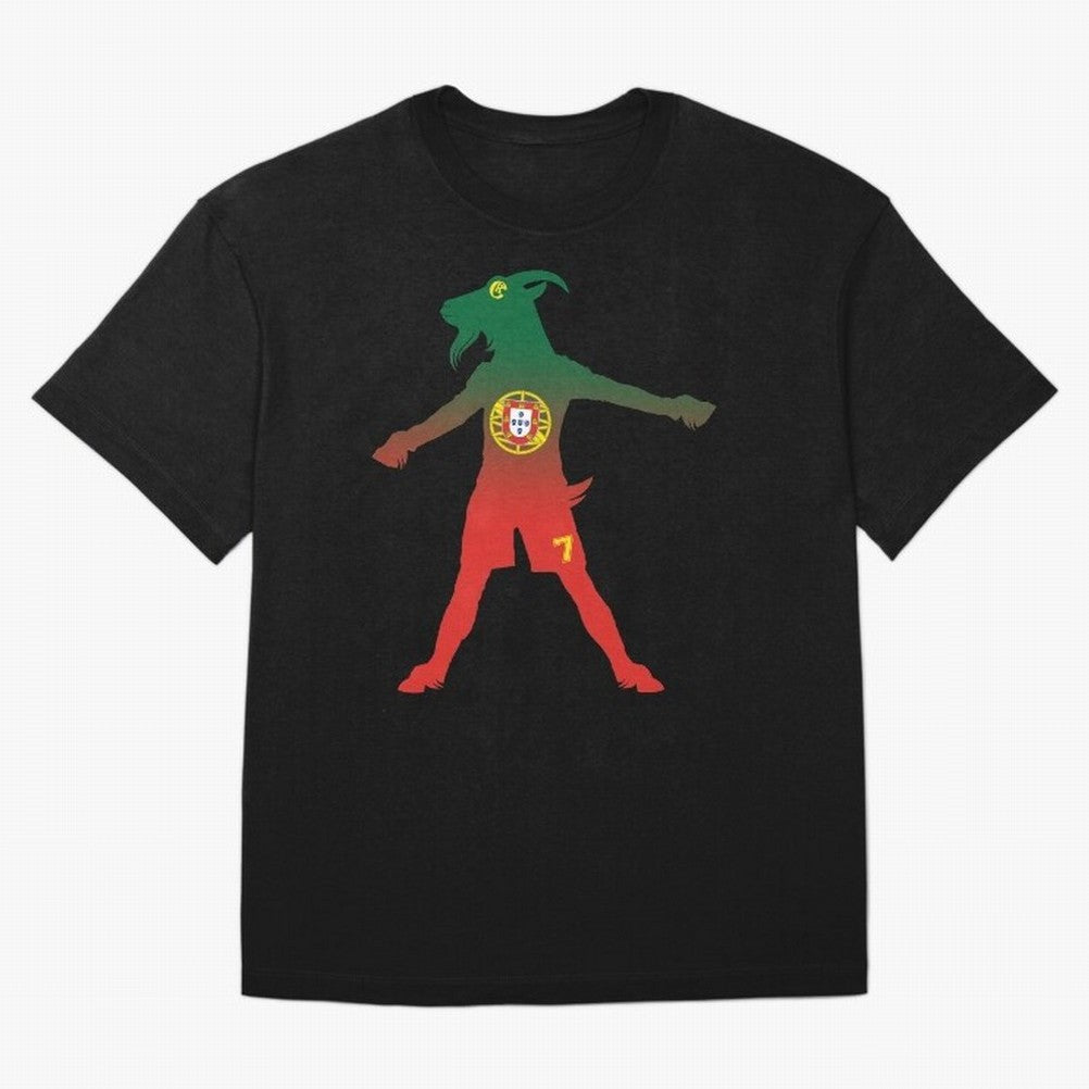 Cristiano Ronaldo GOAT Oversized T-Shirt Fuel Match Day Hype around FIFA World Cup 2026, CR7, England and Germany, Champion Mindset, Group Stage Buzz, Knockout Tension and Passionate Fan Culture; Made for Die Hard Supporters, Soccer Lovers, Game