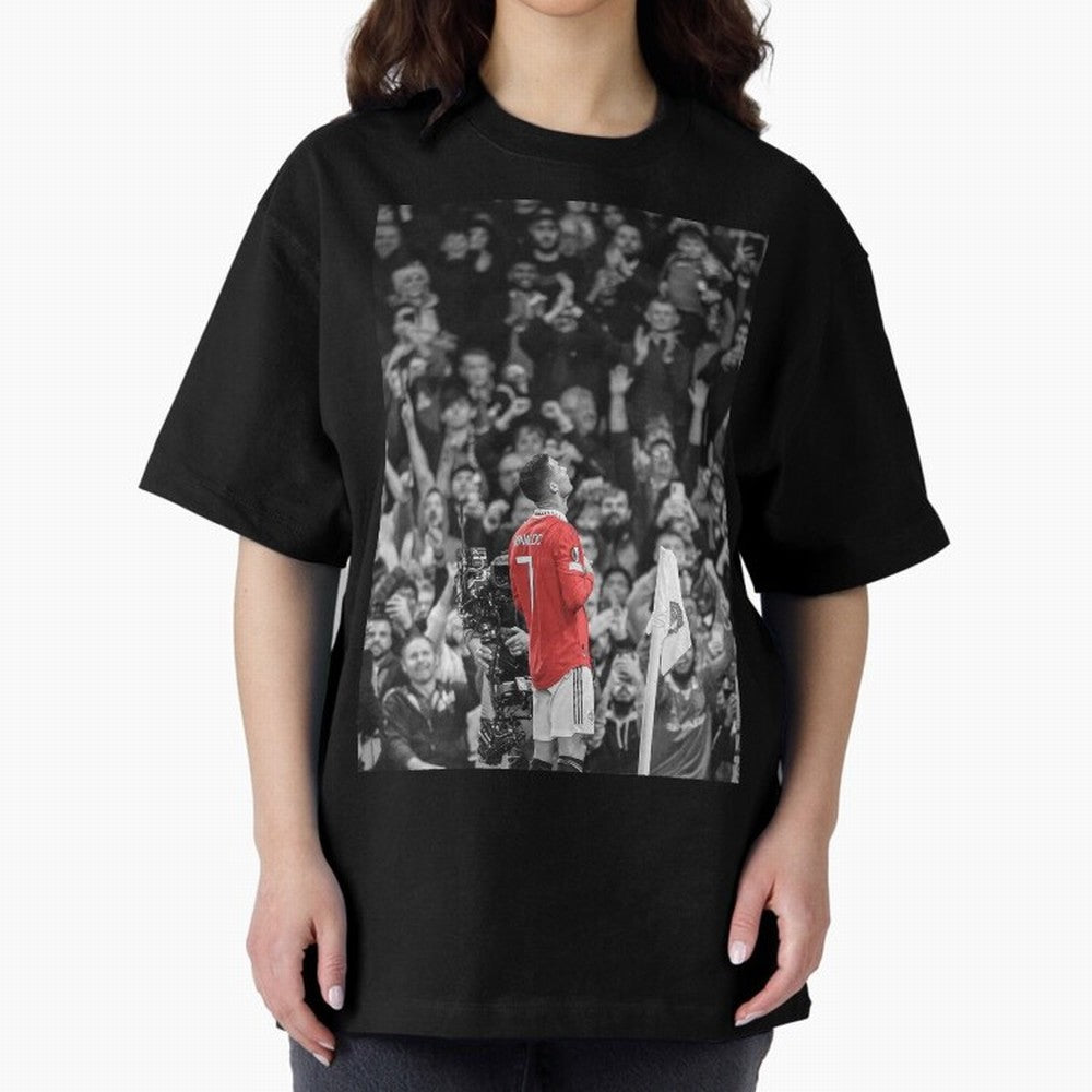 Cristiano Ronaldo Manchester United Oversized T-Shirt Make Game Day About FIFA World Cup 2026 USA Canada Mexico for Fans of CR7 and Argentina, Bringing Supporter Pride, Iconic Celebrations, Legendary Names and Global Match Day Energy; Made for