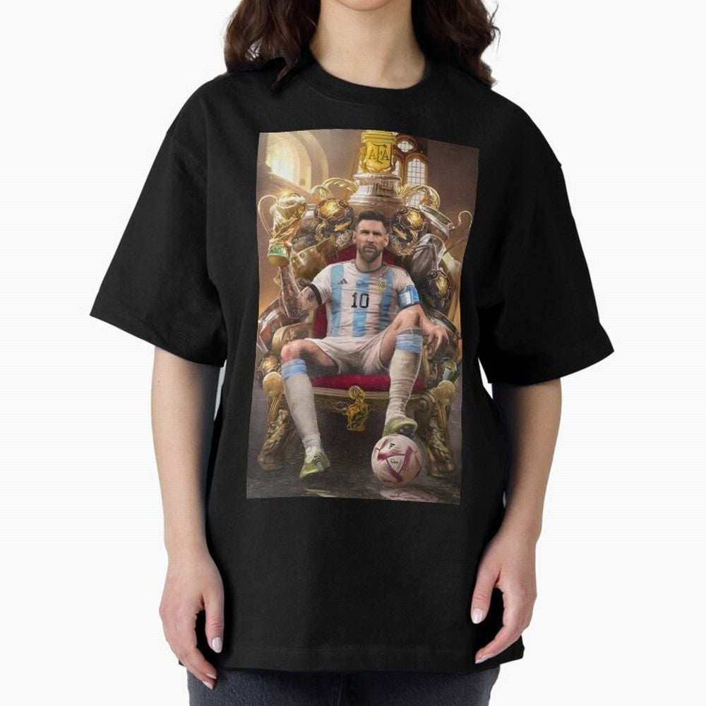 Lionel Messi Oversized T-Shirt Celebrate Unforgettable Nights in Global Football Passion for FIFA World Cup 2026 Group Stage, Built around Haaland and Mbappe, Brazil, Classic Soccer Heritage, Championship Pressure, Fan Loyalty and International