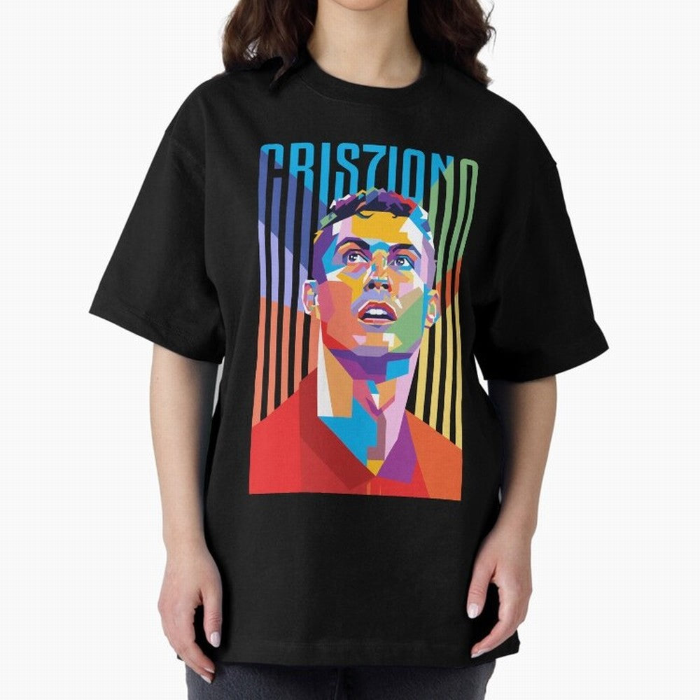 CR7 Pop Art Oversized T-Shirt Celebrate Rivalries and Pride in FIFA World Cup 2026 Group Stage Built around Haaland and Mbappe, Portugal, Spain and Germany Energy, Sports Nostalgia, International Competition, Famous Players and Unforgettable