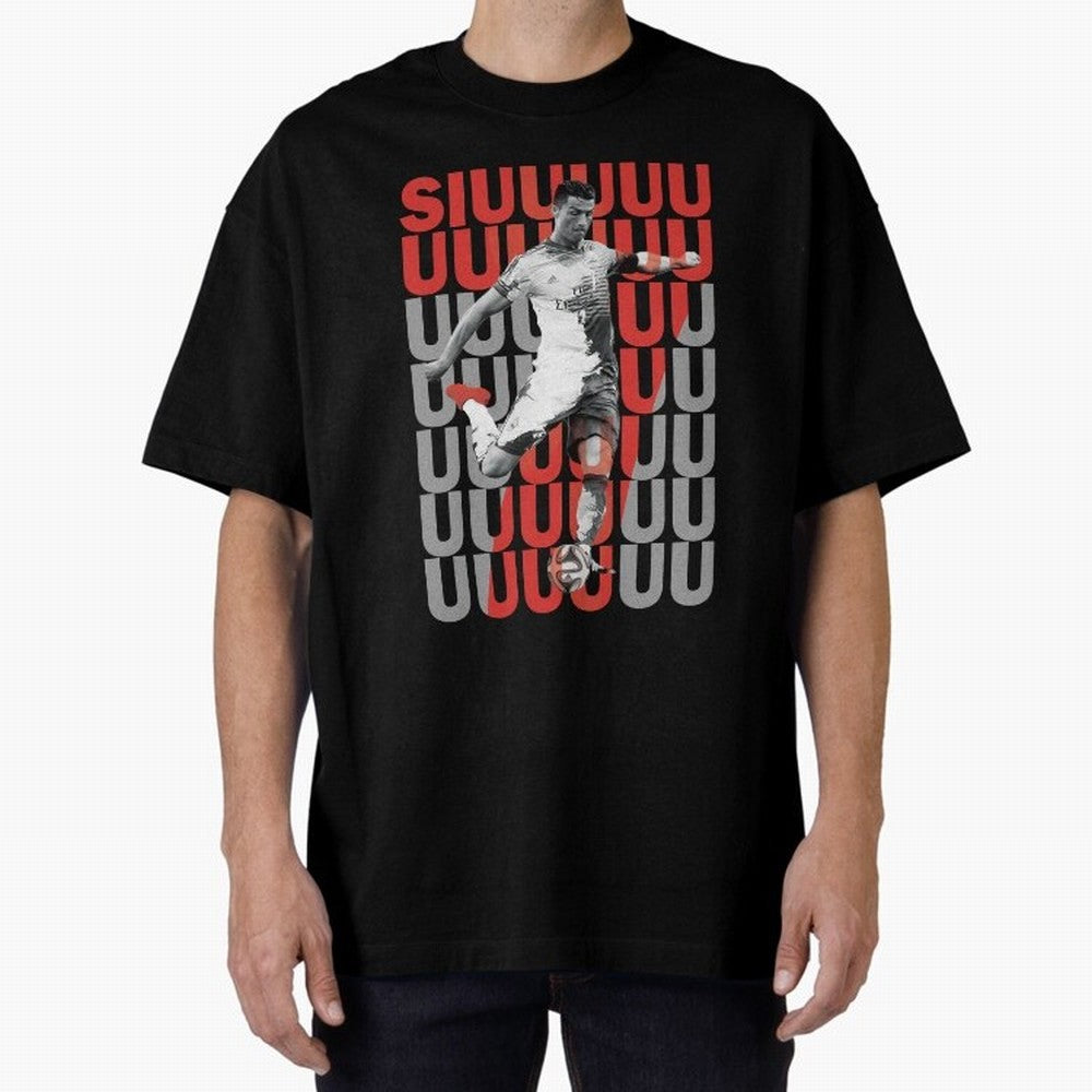 Siuuuuuu Cristiano Ronaldo Oversized T-Shirt Share the Excitement of FIFA World Cup 2026 Group Stage for Fans of Haaland and Mbappe and England and Germany, Bringing Championship Spirit, Famous Goals, Roaring Crowds and International Football