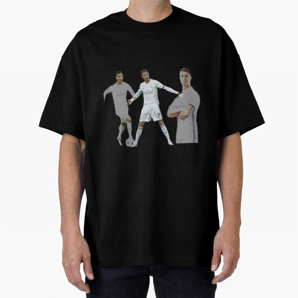 RONALDO Oversized T-Shirt Relive Legendary Nights from FIFA World Cup 2026 for Fans of Cristiano Ronaldo and Brazil, Portugal and Argentina, Bringing Sports Nostalgia, International Competition, Famous Players and Unforgettable Victories; Ideal for