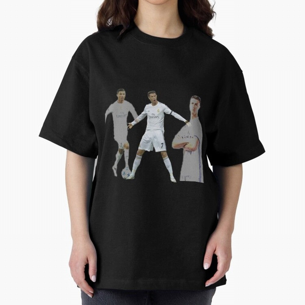 RONALDO Oversized T-Shirt Relive Legendary Nights from FIFA World Cup 2026 for Fans of Cristiano Ronaldo and Brazil, Portugal and Argentina, Bringing Sports Nostalgia, International Competition, Famous Players and Unforgettable Victories; Ideal for