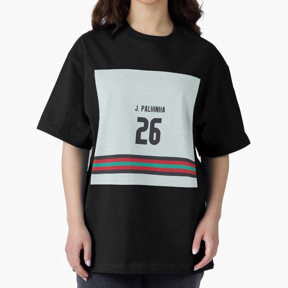 Palhinha Portugal Away Oversized T-Shirt Celebrate Soccer Greatness during FIFA World Cup 2026 Group Stage for Fans of Haaland and France and Portugal, Bringing Sports Nostalgia, International Competition, Famous Players and Unforgettable
